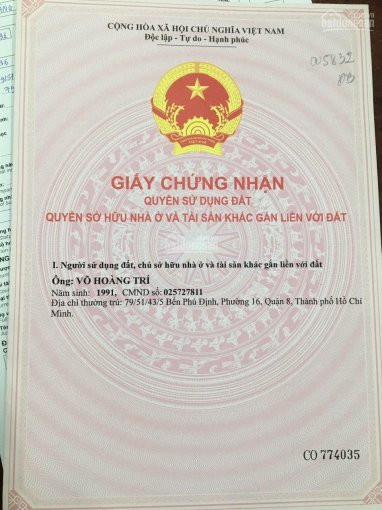 Chỉ 1 Căn Duy Nhất Mt Kinh Doanh Phú định, P 16, Q 8, Shr 2019 đã Hoàn Công 2