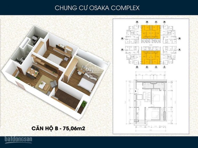 Chính Chủ Bán Cắt Lỗ Căn 70m2 Chung Cư Osaka Complex 1,5x Tỷ 7