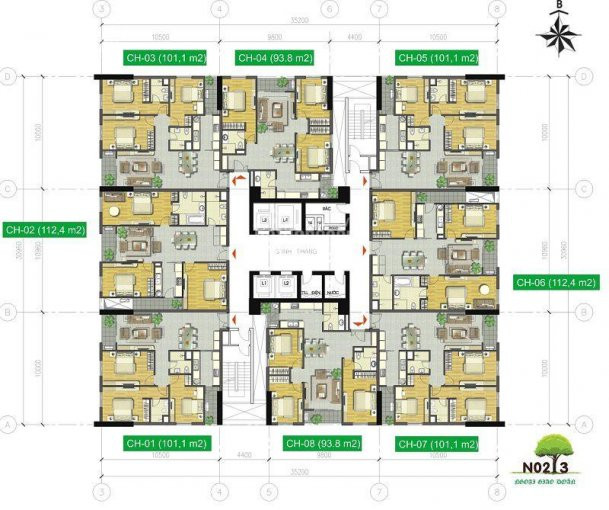 Chính Chủ Bán Nhanh Chung Cư Ngoại Giao đoàn N01t8, N01t3, N02t3, N01t5, N01t1,87 - 120m2 Giá 26 Tr/m2 0965186965 5