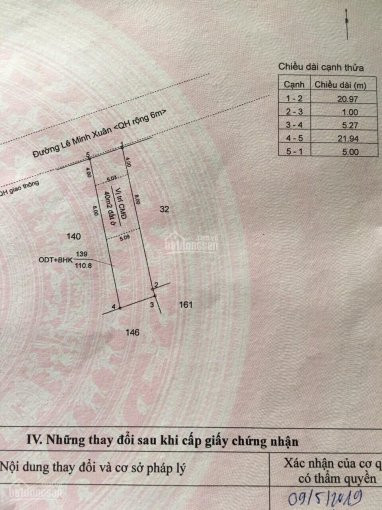 Chính Chủ Bán Nhanh đất Mặt Tiền Lê Minh Xuân, Gần Cây Số 3, đường ô Tô 6m, Dt: 110,8m2, Giá 1,75 Tỷ, Bớt ít Lộc Hỷ 1