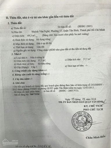 Chính Chủ Bán Nhanh Lô đất Trống Hẻm 5m Thông 1/ đường Huỳnh Văn Nghệ, Phường 15, Quận Tân Bình, Giá 5,55 Tỷ 1