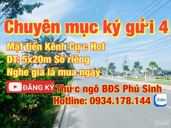 Chính Chủ Cần Bán Lô đất Mặt Tiền Kênh Dự án Cát Tương Phú Sinh Bao đẹp Giá đầu Tư 1