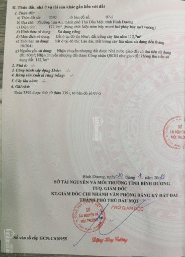 Chính Chủ Cần Bán Lô đất Mặt Tiền Nhựa Sát Bên Thcs Trần Bình Trọng, Thủ Dầu Một, Dt 6x30, Giá 1tỷ5 2