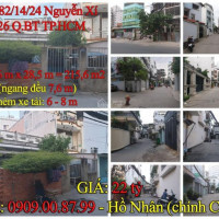 Chính Chủ Bán Nhanh Nhà 216m2 (7,6x29m), Hẻm 6m (82 Nguyễn Xí, P26, Quận Bình Thạnh Tphcm; Sát Bến Xe Miền đông)