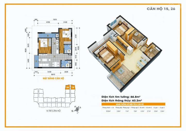 Cần Bán Căn Hộ 668m2 (căn Góc) 2pn, 2wc - Chung Cư The Golden An Khánh Lh: 0989386638 1