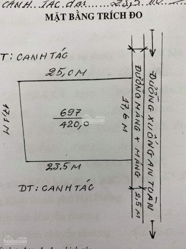 Chính Chủ Bán Nhanh 420m2 đất Mặt đường Cách đường 402 Chỉ 30m, Hòa Nghĩa, Dương Kinh - Giá Chỉ 350 Triệu 1