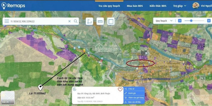 Chính Chủ Bán Nhanh Lô đất Dt 11535m2 Thuộc Diện Quy Hoạch đất ở đô Thị Nằm Sát Mặt Tiền đt 716 Bắc Bình Giá Full 3