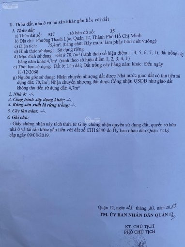Chính Chủ Bán Nhanh Lô đất Phường Thạnh Lộc, Quận 12 Giáp Quốc Lộ 1a, Ngang 4,7m Nở Hậu 5,35m, Giá Chỉ 41tr/m2 4