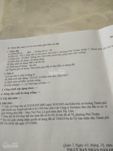 Chính Chủ Cần Bán Căn Góc 2mặt Tiền Kdc Savimex đối Diện Chợ Phú Thuận Q7 Dt 117m2 Trệt 2 Lầu St Giá 135 Tỷ 2