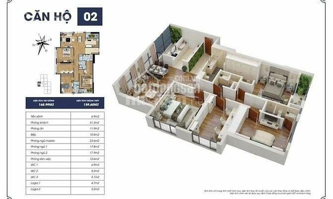 Chính Chủ Cần Bán Nhanh Căn Hộ 02 - 159,6m2 - Ck 15% - Chỉ Với 15 Tỷ Nhận Nhà ở Ngay Tại Goldmark City 6