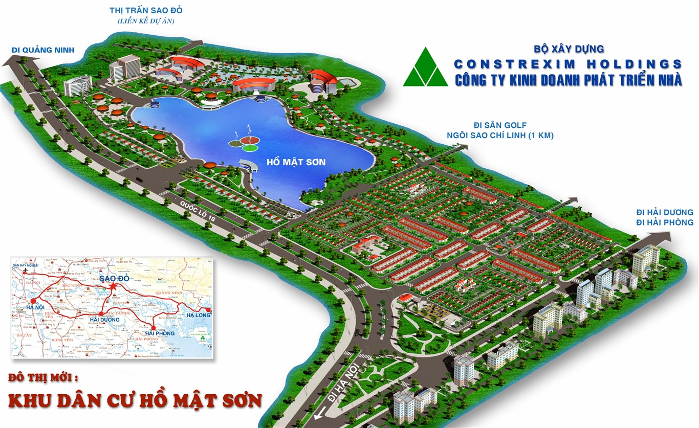 Phối cảnh tổng thể dự án Khu dân cư Hồ Mật Sơn