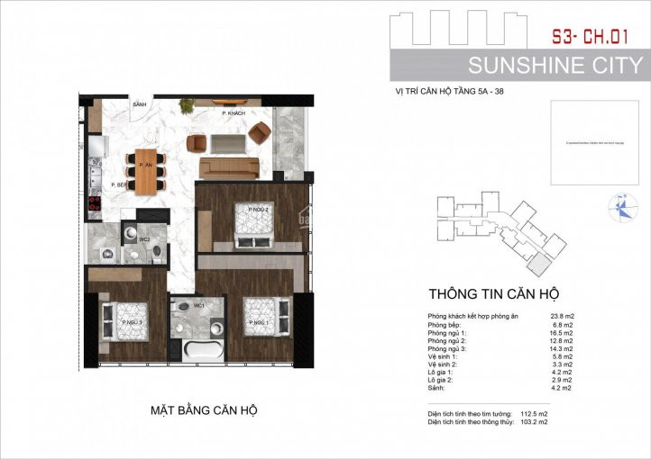 Ngoại Giao Công Ty Phú điền, Căn Hộ Dự án Sunshine City Giá Tốt 104m2 Cửa đông Bắc 4,3 Tỷ Full Phí 2