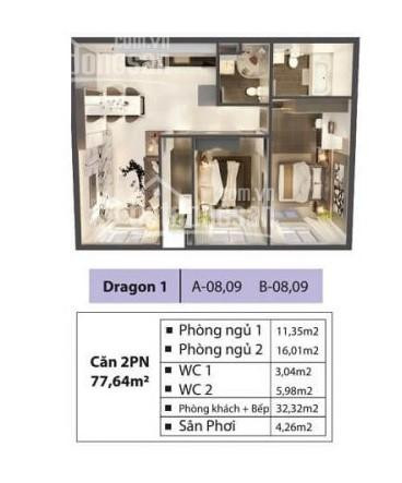 Ra Nhanh Căn Hộ Tầng 18 60m2 Dragon Giá Chỉ 2,219 Tỷ Bao Thuế Phí Không Có Căn Thứ 2 Như Vậy 6