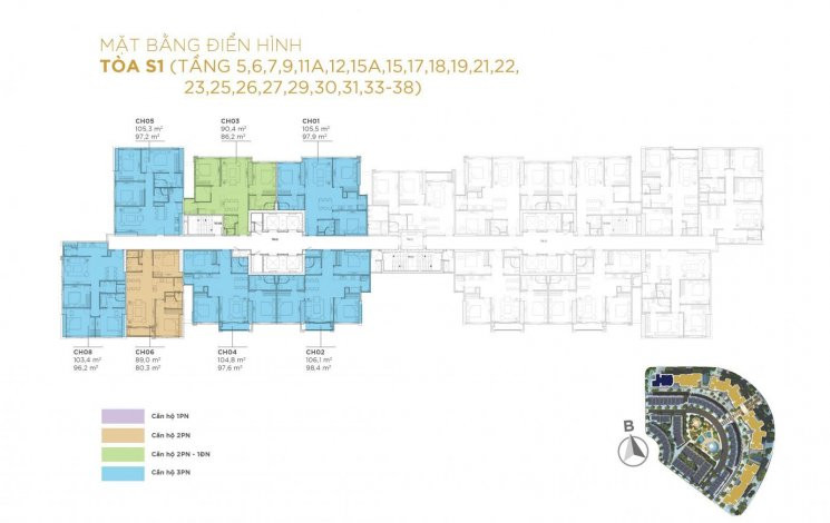 Sốc - Cắt Lỗ Sâu Căn Góc 3pn Tòa S1 (căn 08), Bao Thuế Phí, Nhận Nhà ở Ngay, Giá Cực Yêu Thương 6