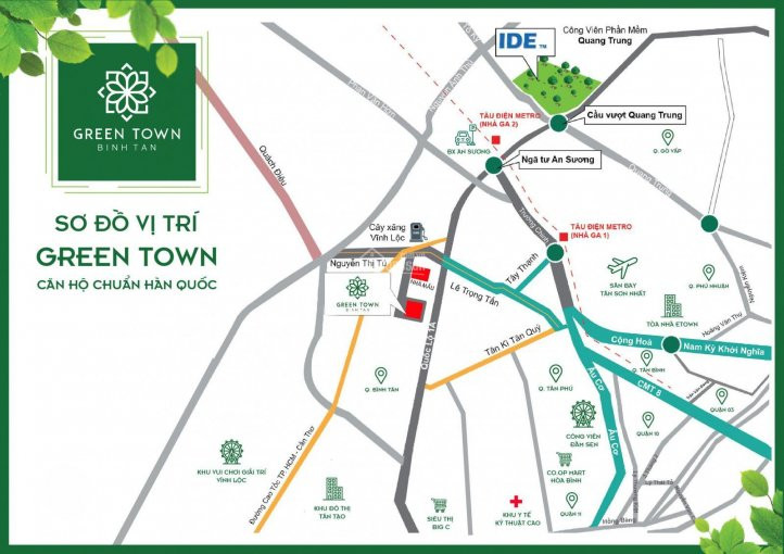 Căn Hộ Green Town Bình Tân Giá Rẻ, Dt 49-53-63-68-72-94m2, Thanh Toán 600 Triệu Nhận Nhà ở Liền 10