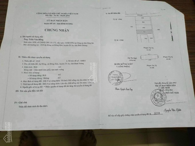 Chính Chủ Bán Nhanh đất Mt đường Trần Hưng đạo, Phường đông Hoà, Dĩ An Cách Ngã 3 Cây Lơn 200m, Giá Chỉ 1tỷ950tr 5