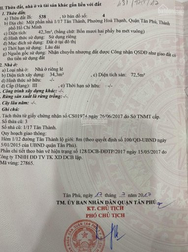 Chính Chủ Bán Nhanh Nhà 1 Trệt, 1 Lầu, 2pn, 2wc, Có Ban Công, Giếng Trời,  đường Tân Thành Quận Tân Phú Tphcm 4