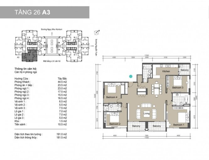 Suất Ngoại Giao 02 Căn Hộ 182m2 Chung Cư The Legend, 4 Phòng Ngủ, Giá 81 Tỷ, Nội Thất Cơ Bản 2