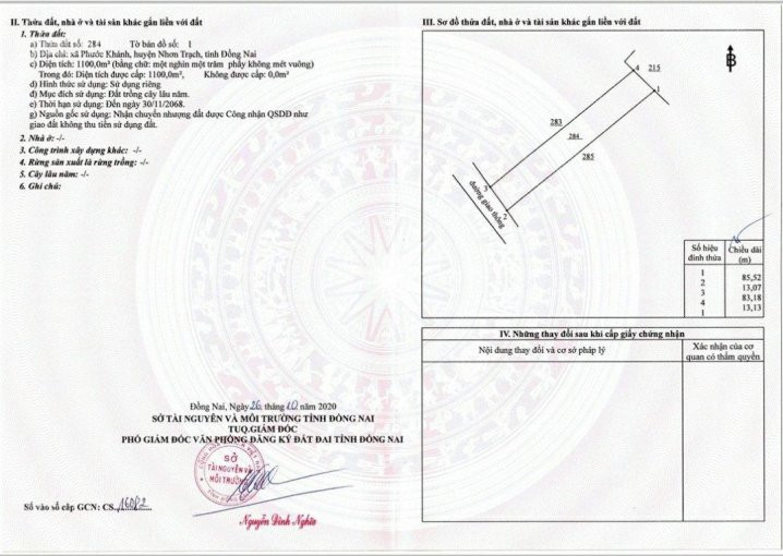 Tăng 35% Lợi Nhuận Sau 9 Tháng, Sổ Vuông Vắn Vừa Cắt, 1100m2, Mặt Tiền đường Nhà Nước 9m 2