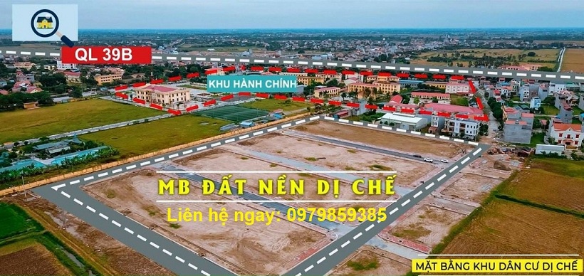 Đất đấu giá trung tâm thị trấn Vương, Tiên Lữ, Hưng Yên chỉ 1,4 tỷ/lô 1