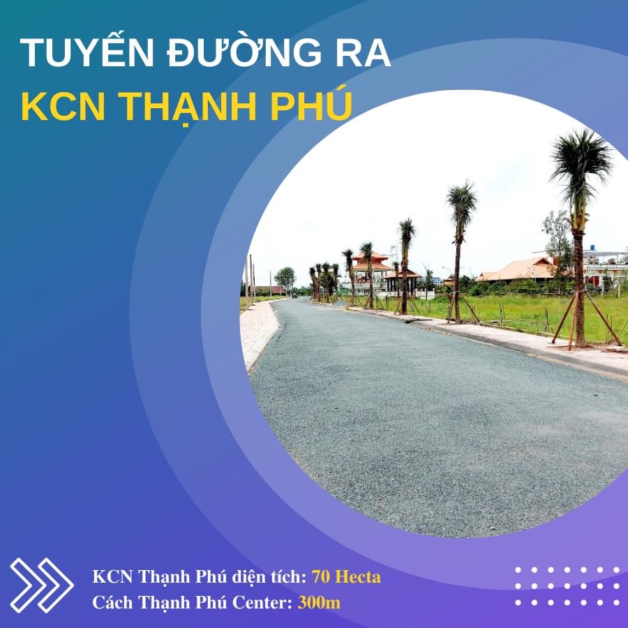 Cần bán Đất nền mặt tiền đường lô duy nhất còn lại dẫn ra KCN Thị trấn Thạnh Phú, Diện tích 120m², Giá Thương lượng - LH: 0343329019 3