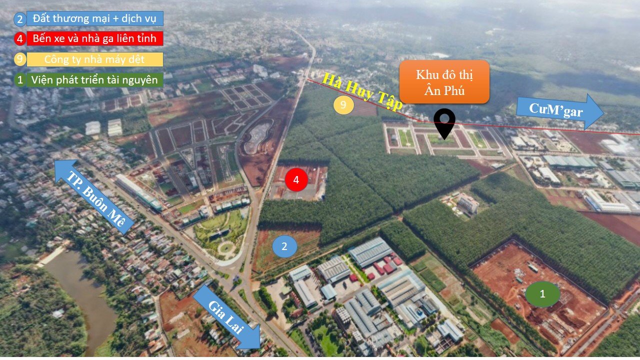 Đã có sổ đỏ - 02 lô đẹp nhất KĐT Ân Phú TT khu hành chính mới TP. BMT chỉ 24 triệu/m2 – Hỗ trợ vay 70% 7