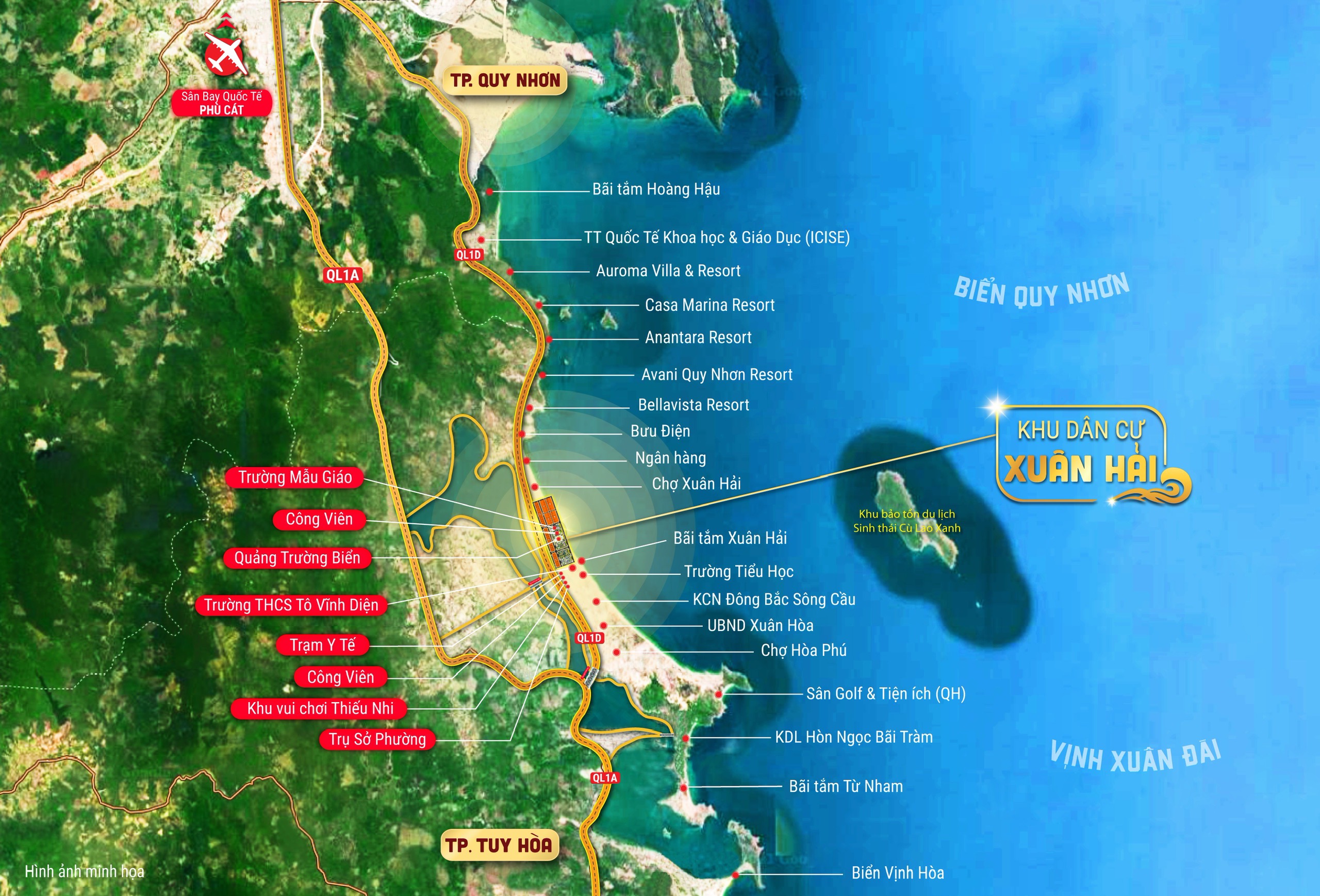 Cơ hội X2, X3 đầu tư đất mặt biển Xuân Hải Phú Yên 1ty68/90m2