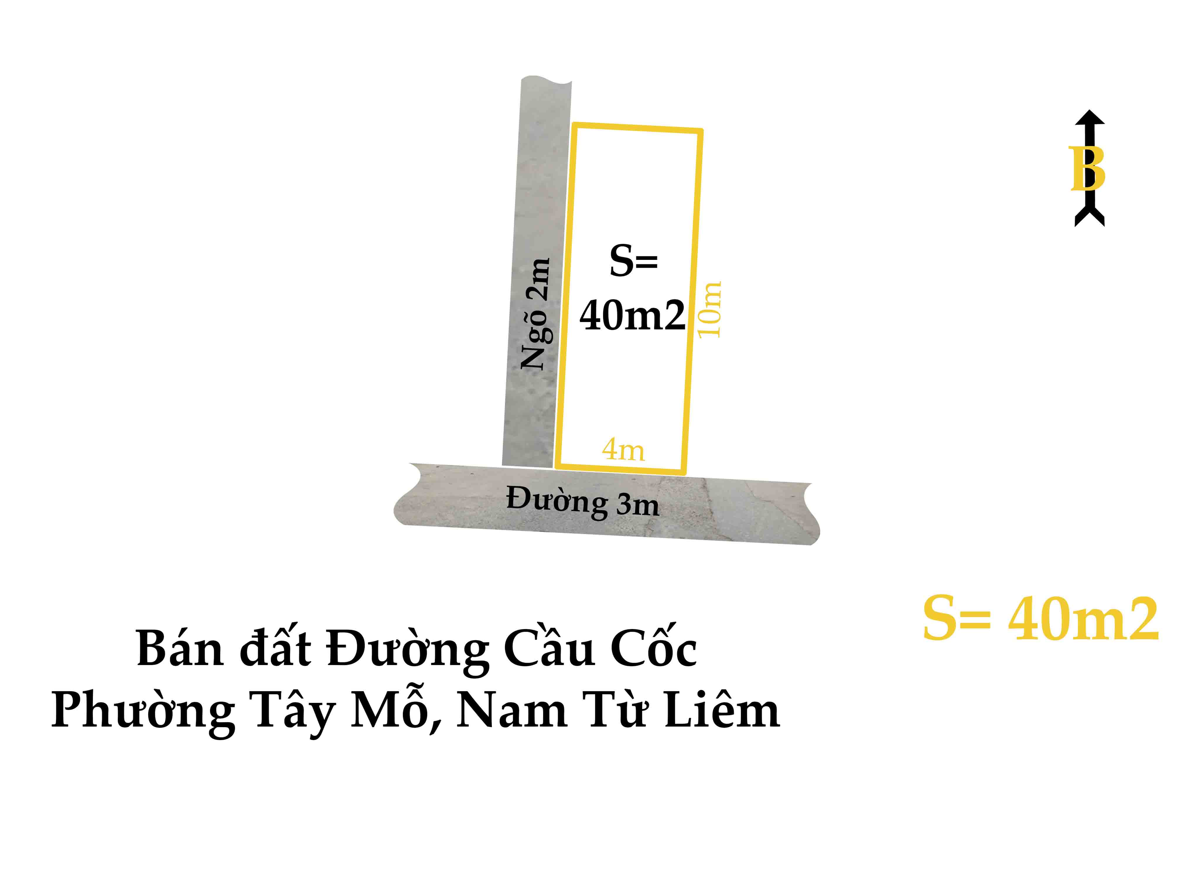 Bán đất Tây Mỗ: Lô góc, 40m2, nở hậu, ngay cổng vào Vinhomes giá 64tr/m2 LH 0979119040 1