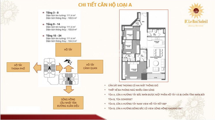 74 Tỷ Căn 3pn Diện Tích 111m2, Tầng Cao View Hồ Tây Cực đẹp, Vpbh Cđt Thm, 0983 824 386 2