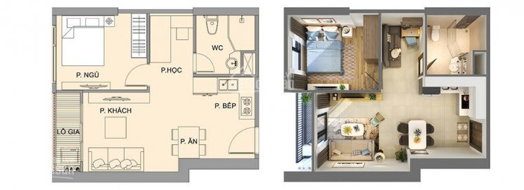 Căn 2pn+1 (1wc) Nhận Nhà Ngay Vốn Tự Có Chỉ 380tr, Vay Htls 0% đến 6/2022-vinhomes Smart City 3