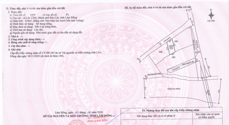 Chính Chủ Bán Gấp đất Full Thổ Cư Xã Lộc Châu, Thành Phố Bảo Lộc , Tỉnh Lâm đồng Lh: 0989250878 6