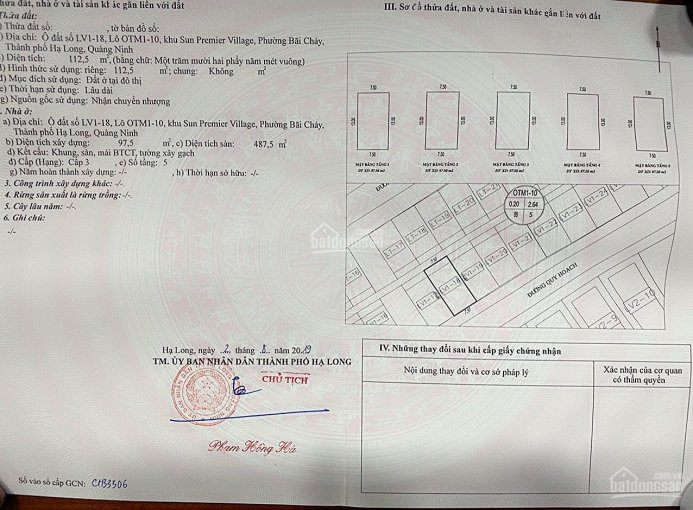 Chính Chủ Bán Nhanh Cặp Góc Shophouse Lộc Vừng 1 - 17, 18 View Biển Sun Hạ Long Dt 225m2, Kt 15m X 15m X 5 Tầng 6