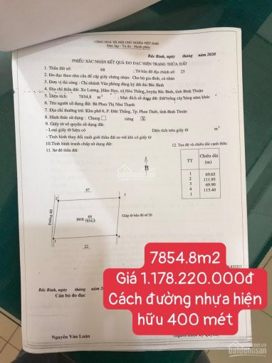 Chính Chủ Bán Nhanh Lô đất 7854m2 Xã Hòa Thắng Gần Trục đường Lê Hồng Phong, Gần Kdl Bàu Trắng, Lh Ngay 0937251240 1