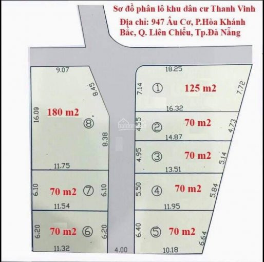 Chính Chủ Bán Nhanh Lô đất Kiệt 947 âu Cơ 708m2 Hướng Tây Giá 115 Tỷ Lh 0938917985 1