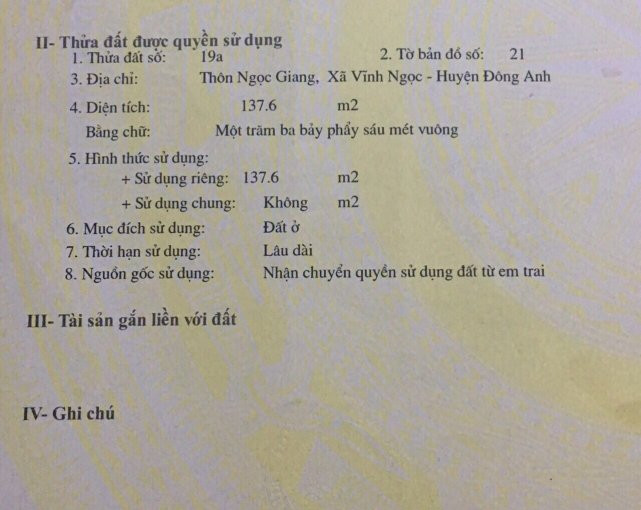 Chính Chủ Bán Nhanh Mảnh đất đẹp ở Thôn Ngọc Giang, Xã Vĩnh Ngọc, Lh Ngay 0983573530 4