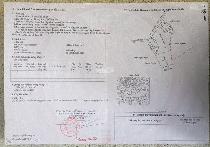 Chính Chủ Bán Nhanh Nhà đất Xã Long Sơn 191 M2, 8x22m, 40m2 Thổ Cư Có Nhà Sẵn 1