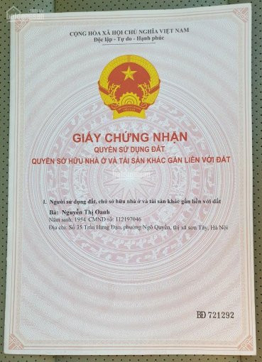 Chính Chủ Bán Nhanh Nhà Ngõ 181 Trần Phú 37 M Giá 3,7 Tỷ Nhà 2,5 Tầng 1