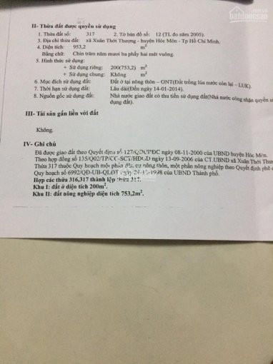 Chính Chủ Cần Bán Lô đất Một Sẹc đường Phan Văn Hớn, ấp 5 Xã Xuân Thới Thượng, 953,2 M2 2