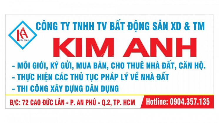 đất An Phú An Khánh Giá Tốt Nhất Thị Trường, Dt: 96,6m2 Lh Kim Anh 1