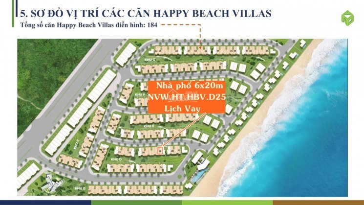 Nhà Phố Biển Happy Beach Villas 120m2, 1trệt 1lầu,3phỏng Ngủ,3chìa Khóa,giai đoạn 1,giá Tốt 7650ty 2