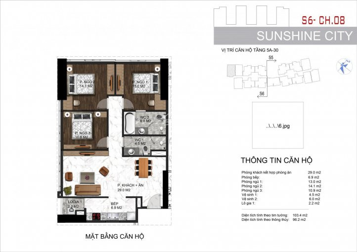 Sunshine City - Cắt Lỗ Căn Góc 3pn Tòa S6 - 08 Full Nt Cao Cấp, Nhận Nhà Ngay Giá 3,8 Tỷ Bao Phí 6