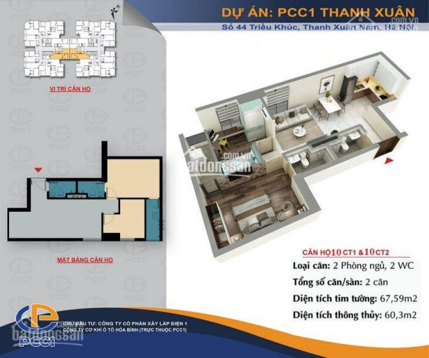 Chỉ Còn 1 Căn Duy Nhất 60,3m2, Giá Từ Cđt Pcc1, Lh: 0983 424 033 4