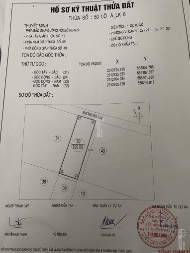 Chính Chủ Bán Lại Gấp ô đất Alk08 - 50, đường Công Viên Vườn Hoa Hồ Khu A đô Thị V-green City 8