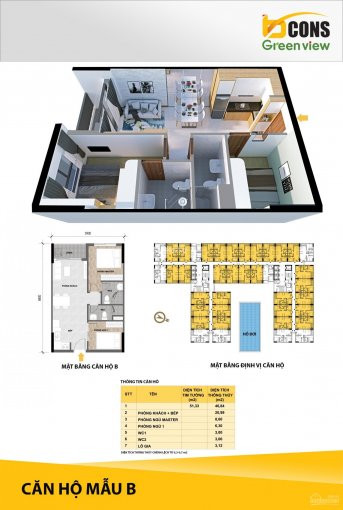 Chính Chủ Bán Nhanh Căn Hộ Bcons Green View 2pn 2wc Tầng Trung View Thoáng Diện Tích 51m2 Giá 1,55 Tỷ Bao Thuế Phí 7