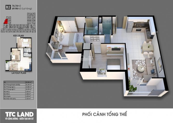 Chính Chủ Bán Nhanh Ch Carillon 7, Căn 25b02 Hướng Nam, 2pn 2wc 77m2, Giá 2,670 Tỷ Full 102% Lh: 0902 567 537 1