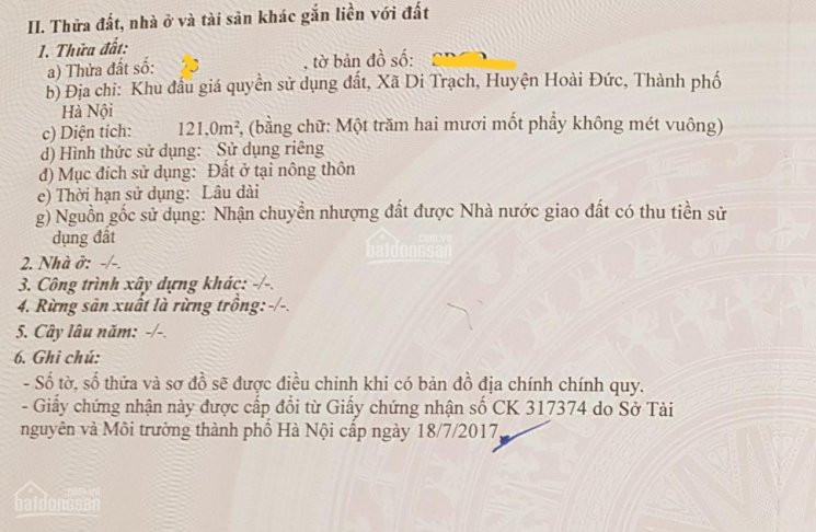 Chính Chủ Bán Nhanh đất đấu Giá Sát Kđt Kim Chung - Di Trạch, S: 121m2, Mt: 5,5m, Giá Siêu đầu Tư 1