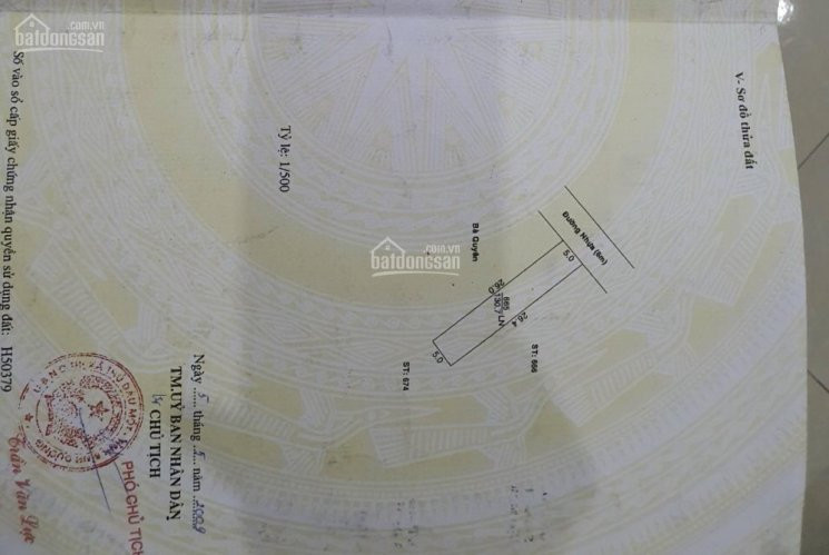 Chính Chủ Bán Nhanh đất Phú Hoà, Khu 3 đối Diện Trường Tiểu Học Phú Hoà 3 Dt 5x27m, Odt 80m, Dg Nhựa 6m, 1