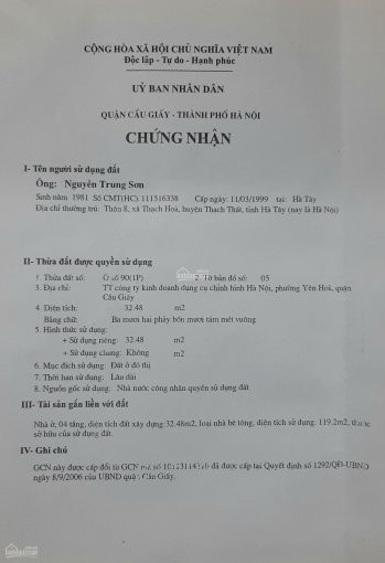 Chính Chủ Bán Nhanh Nhà Ngõ 168 Phố Trung Kính, Quận Cầu Giấy Dt: 33m2 X 5 Tầng, Giá 5,5 Tỷ, Lh 0904 090102 2