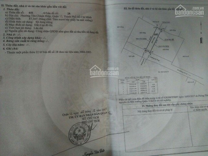 Chính Chủ Cần Bán đất Gấp Mt Nguyễn Thị Búp, Tân Chánh Hiệp, Q12, Sổ Riêng, Giá 1tỷ2/80m2, Lh 0708136850 1