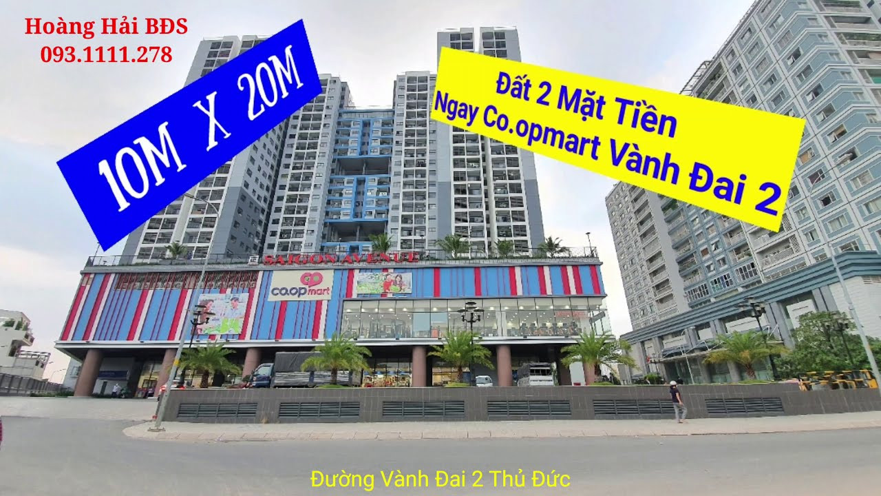 đất 2 Mặt Tiền 10m X 20m Giá 53 Triệu/m2 Có Tl, Ngay Co Opmart Vành đai 2 Tam Bình Thủ đức Hcm 1